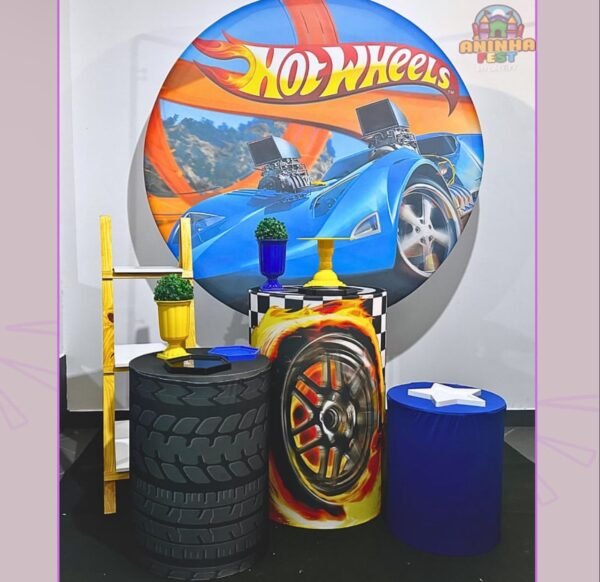 Kit Pegue e Monte Infantil: Tema Hot Wheels