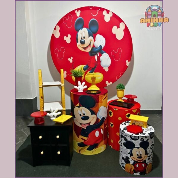 Kit Pegue e Monte Festa Infantil: Tema Mickey Mouse