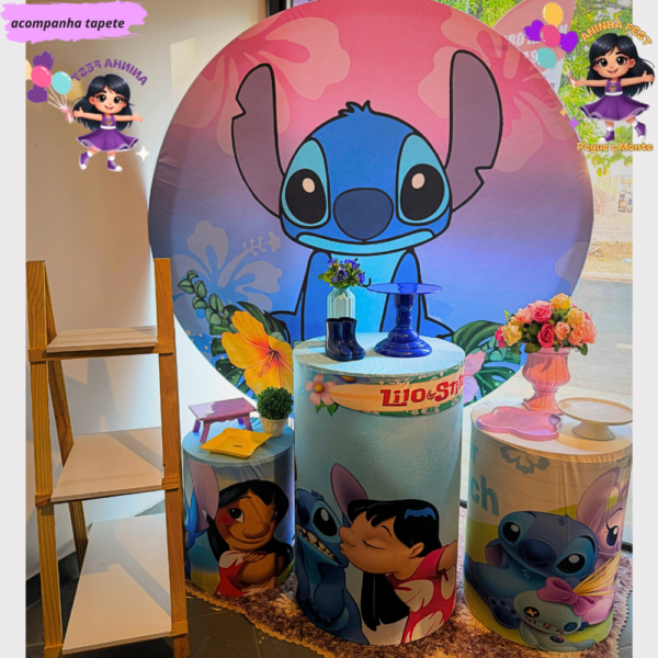 Kit Pegue e Monte Festa Infantil: Tema Stitch