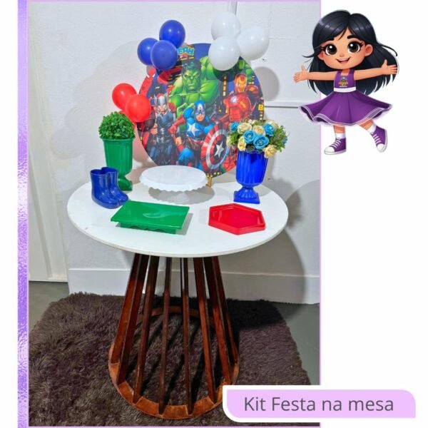 Mini Decoração de Mesa Tema Vingadores