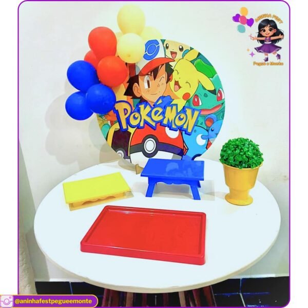 Mini Decoração de Mesa Tema Pokemon