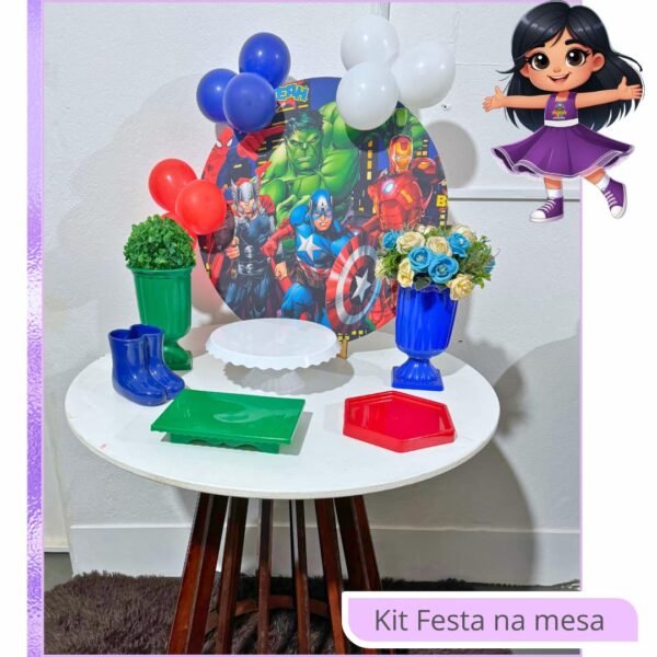 Mini Decoração de Mesa Tema Vingadores - Image 3