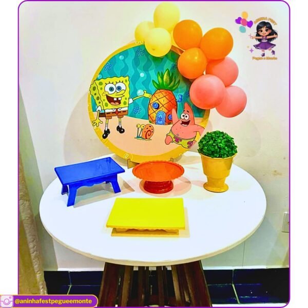 Mini Decoração de Mesa Tema Bob Esponja