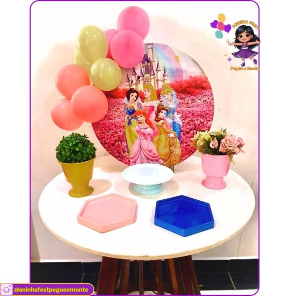 Mini Decoração de Mesa Tema Princesas