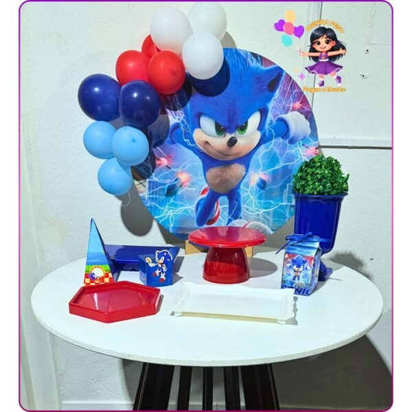 Decoração de Mesa Tema Sonic