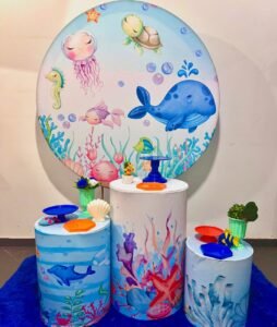 Kit padrão Tema Fundo do mar meninos